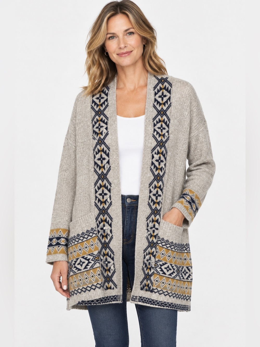 Lucky Brand Aztec Cardigan size L